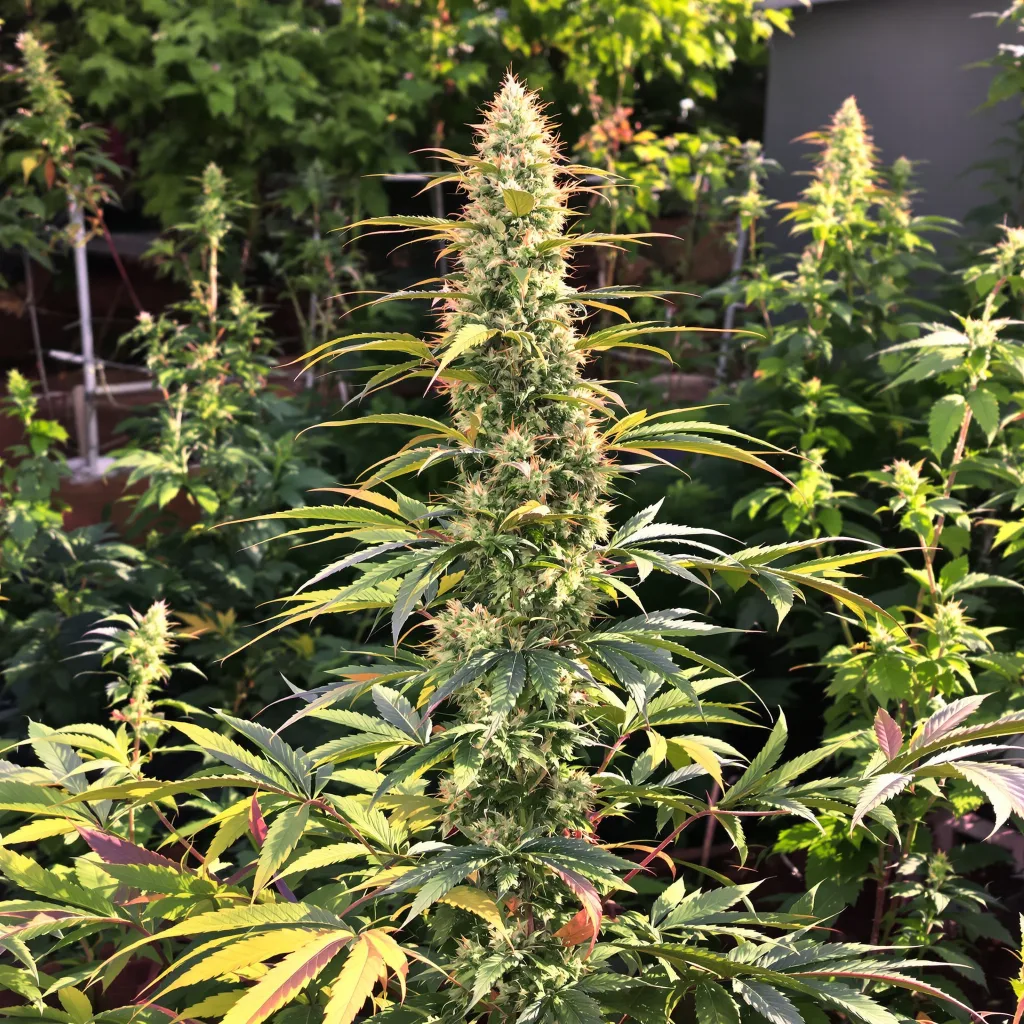 Lemon Thai 60% indica / 50% sativa — fleur avec trichomes visibles