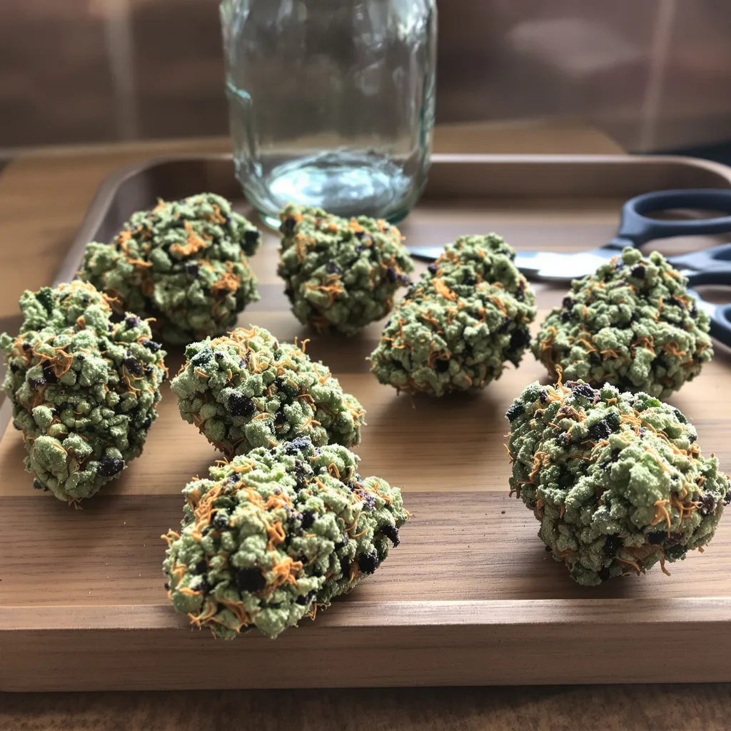 Lemon Tree 61% indica / 39% sativa — fleur avec trichomes visibles