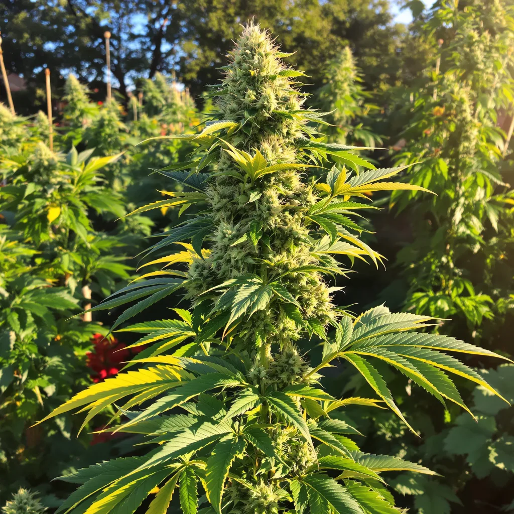 Lemon Tree 61% indica / 39% sativa — fleur avec trichomes visibles
