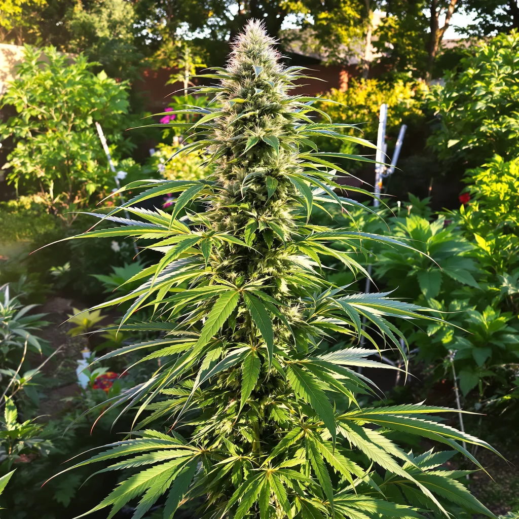 Liberty Haze 15% indica / 85% sativa — fleur avec trichomes visibles