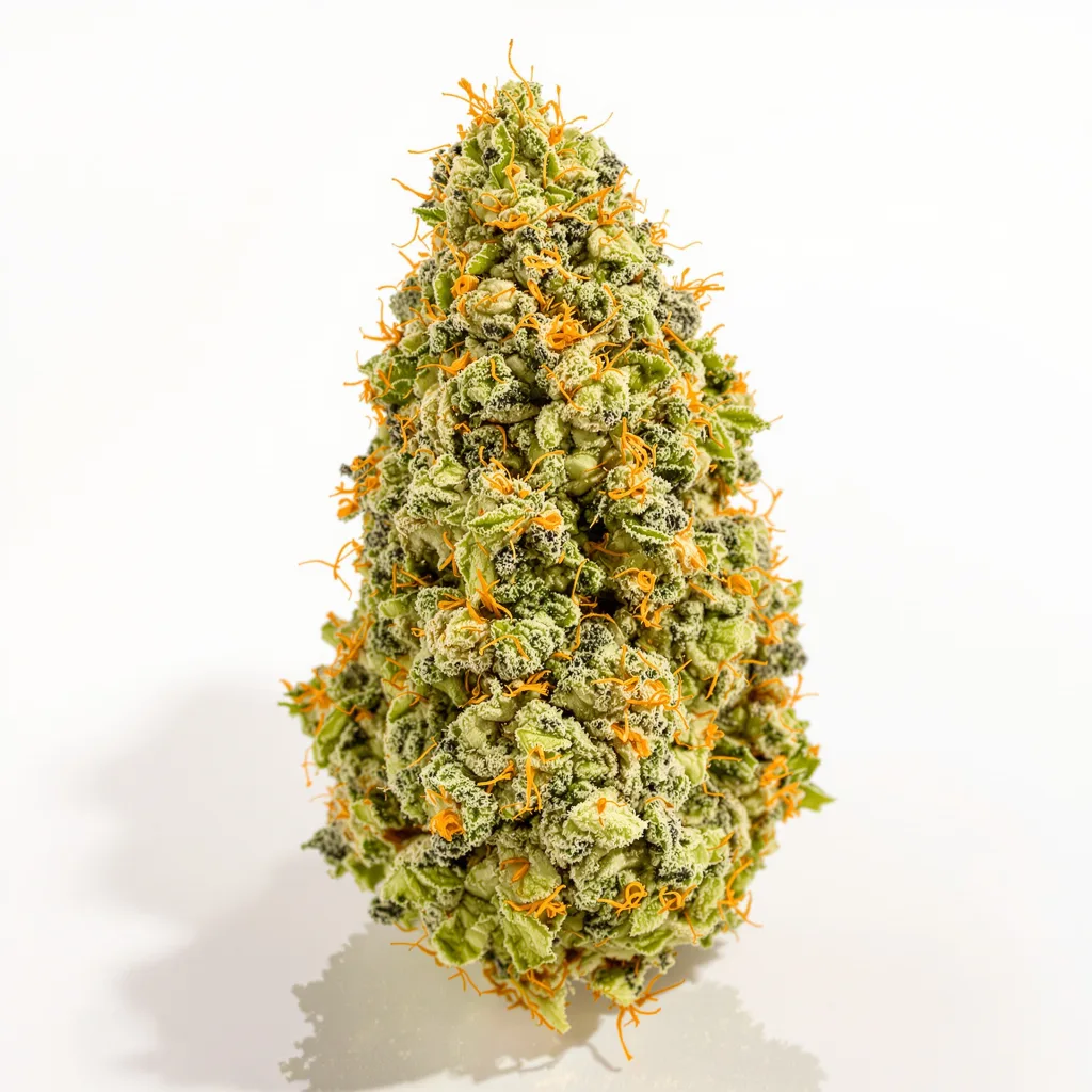 Liberty Haze 15% indica / 85% sativa — fleur avec trichomes visibles