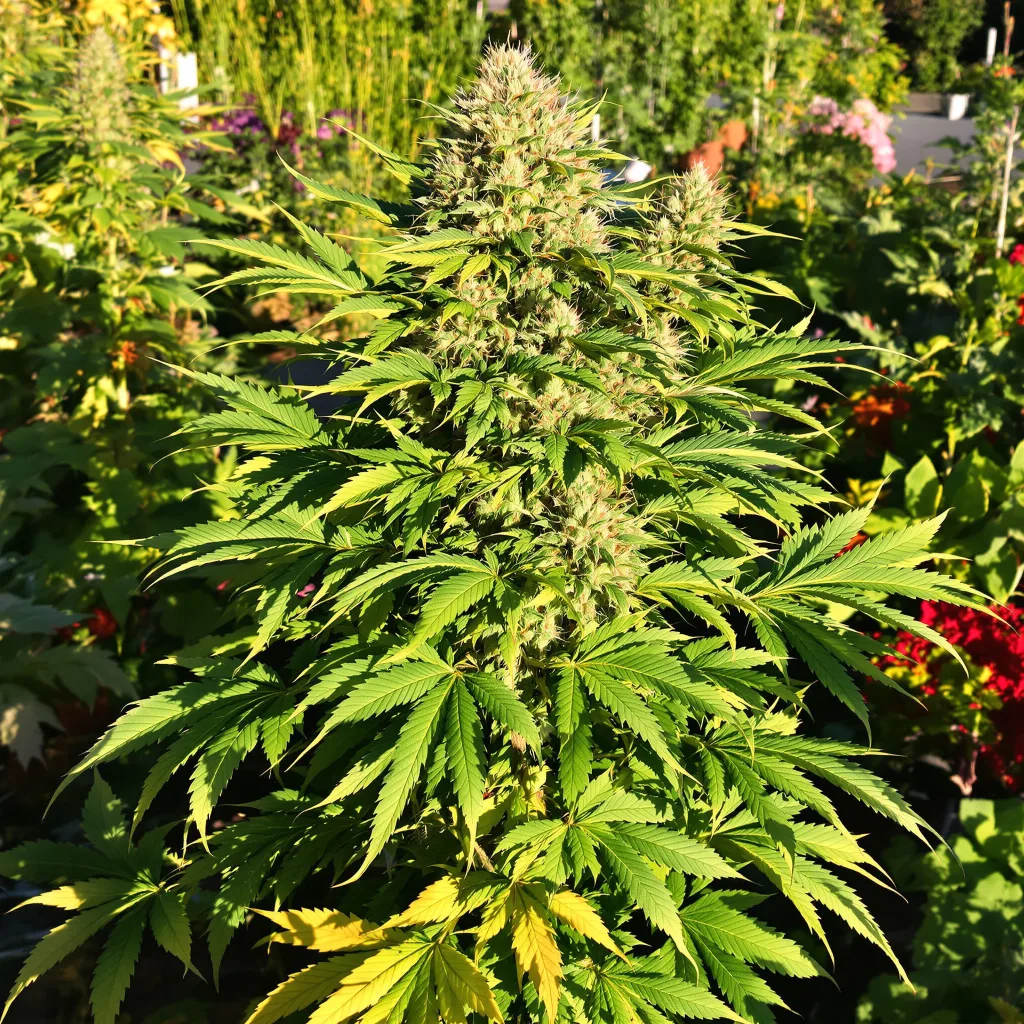 Lime Purple Mist 74% indica / 26% sativa — fleur avec trichomes visibles