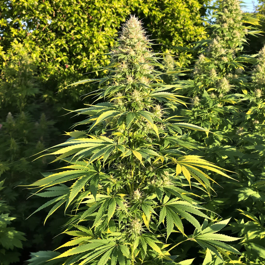 Love Potion #1 30% indica / 70% sativa — fleur avec trichomes visibles