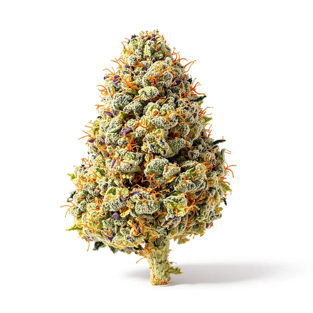 Lowryder 44% indica / 56% sativa — fleur avec trichomes visibles