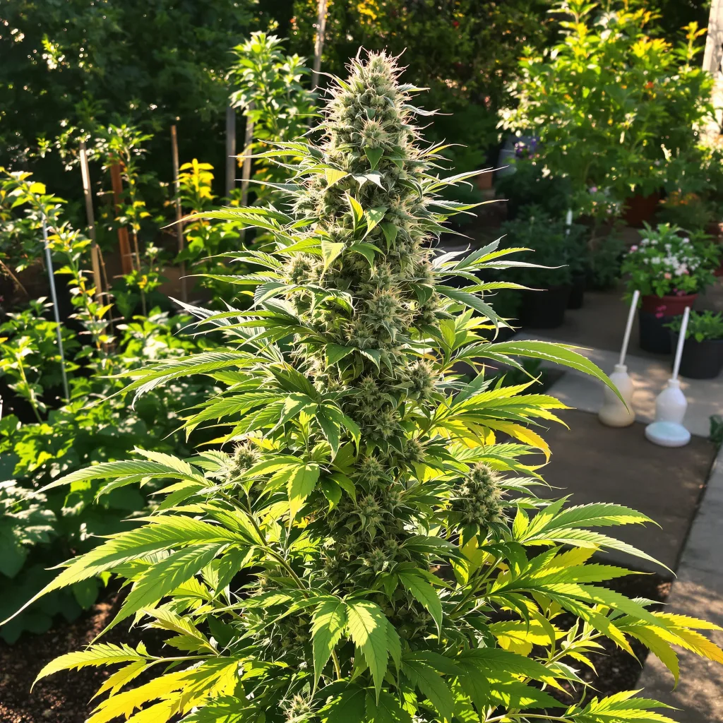 Lowryder 44% indica / 56% sativa — fleur avec trichomes visibles