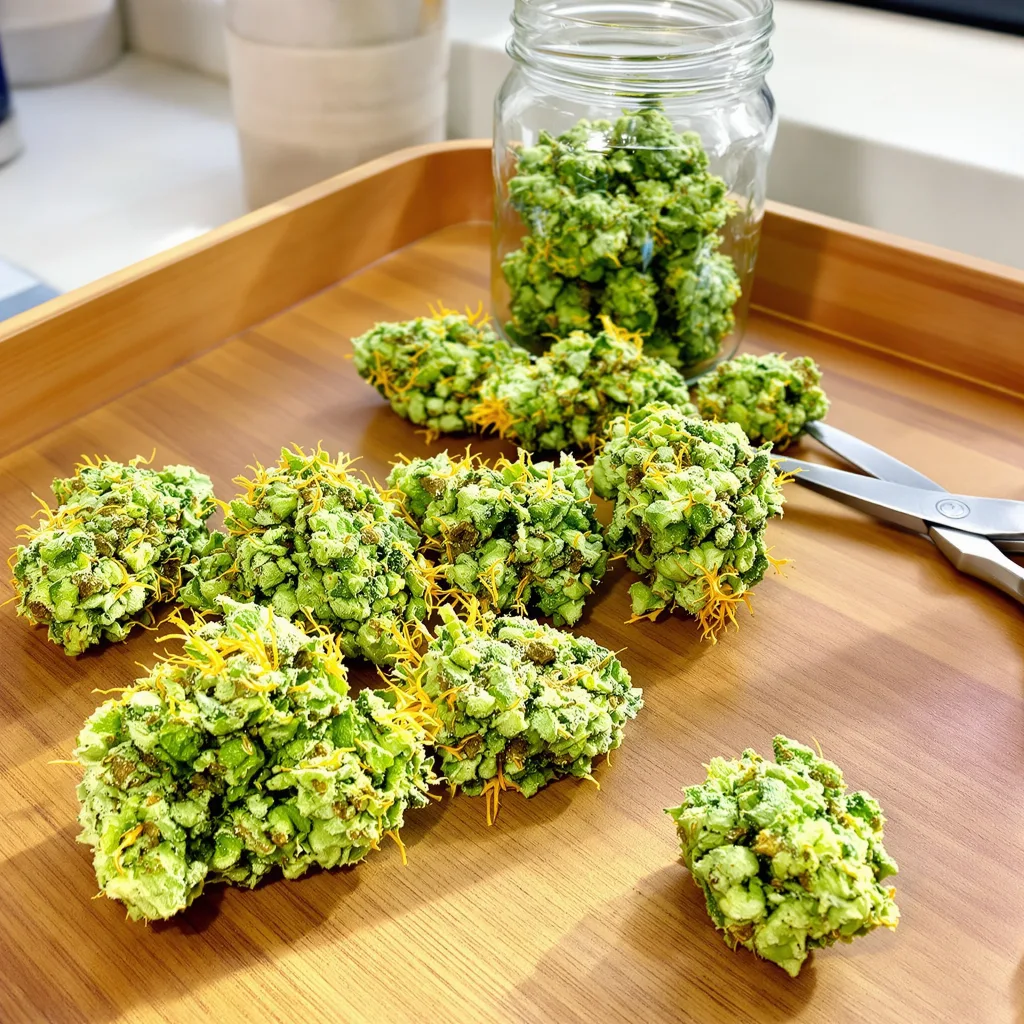 Lucid Dream 20% indica / 80% sativa — fleur avec trichomes visibles