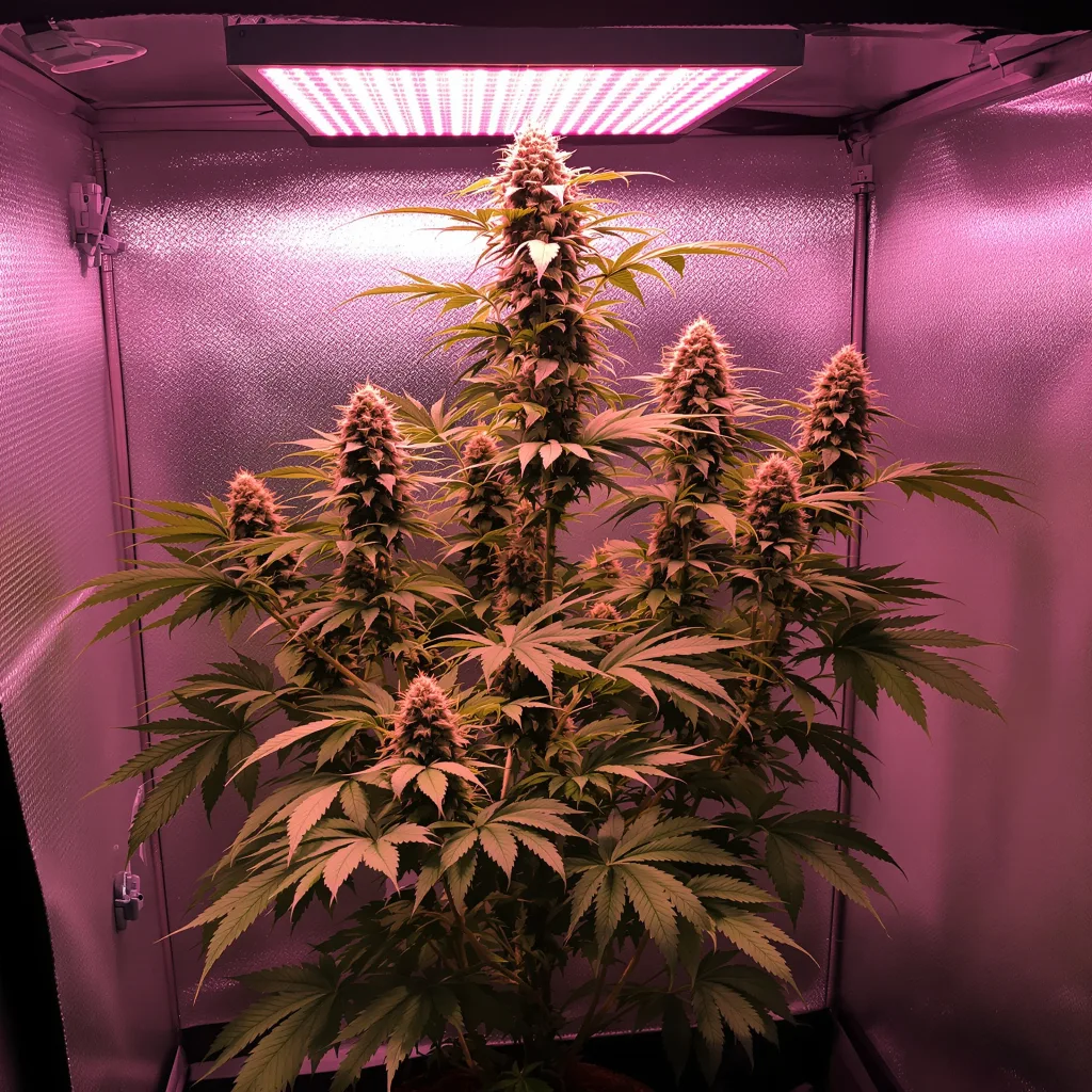 Plante de cannabis Lucid Dream Kush en floraison — 60-100 cm autofloraison