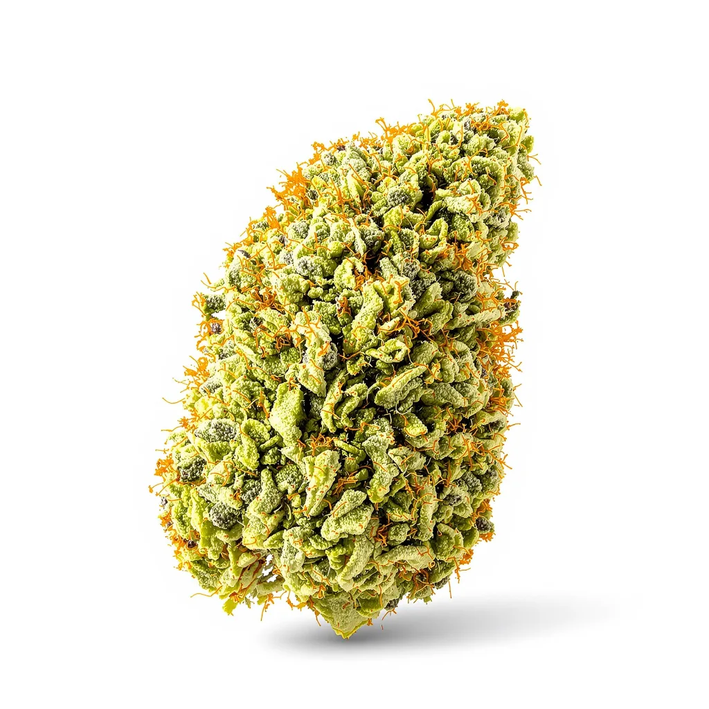 Lucid Dream Kush 9% indica / 91% sativa — fleur avec trichomes visibles