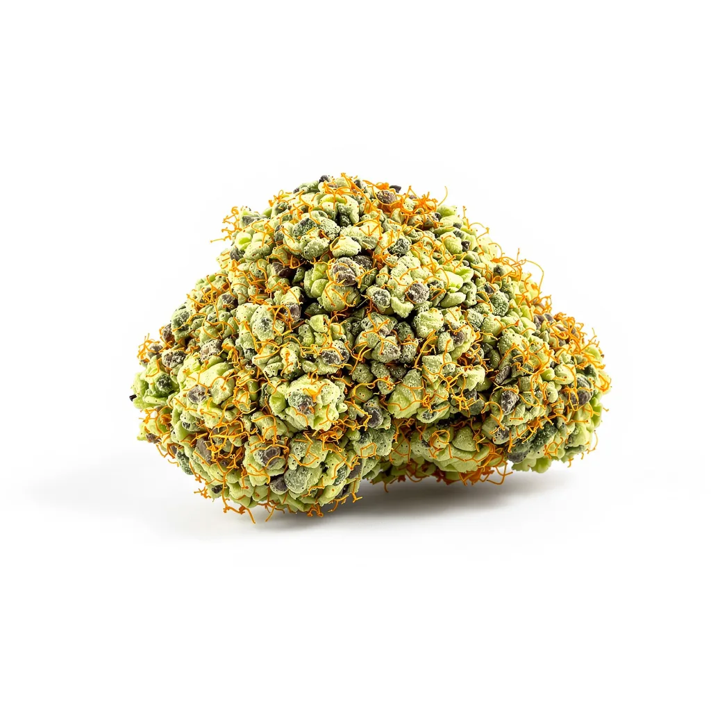 Lucid Dream Kush 9% indica / 91% sativa — fleur avec trichomes visibles