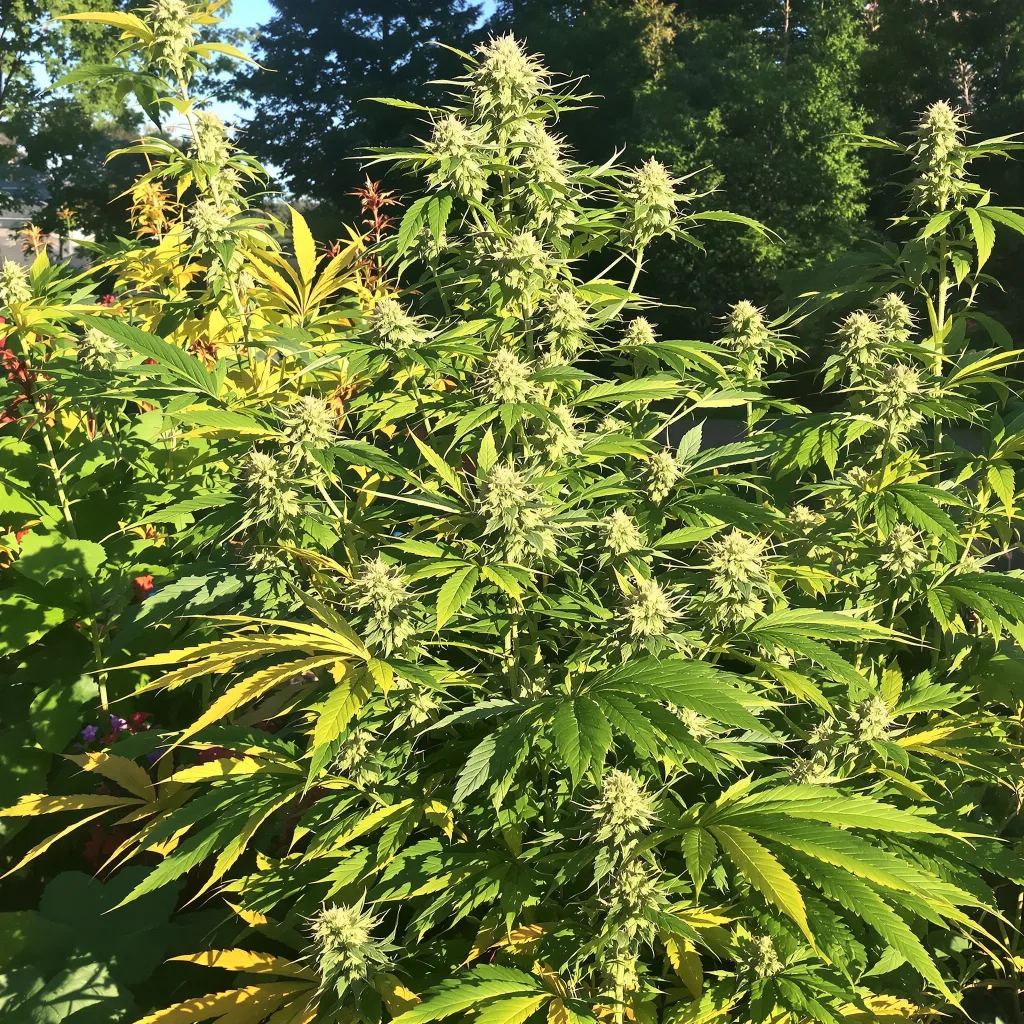 M-39 60% indica / 40% sativa — fleur avec trichomes visibles