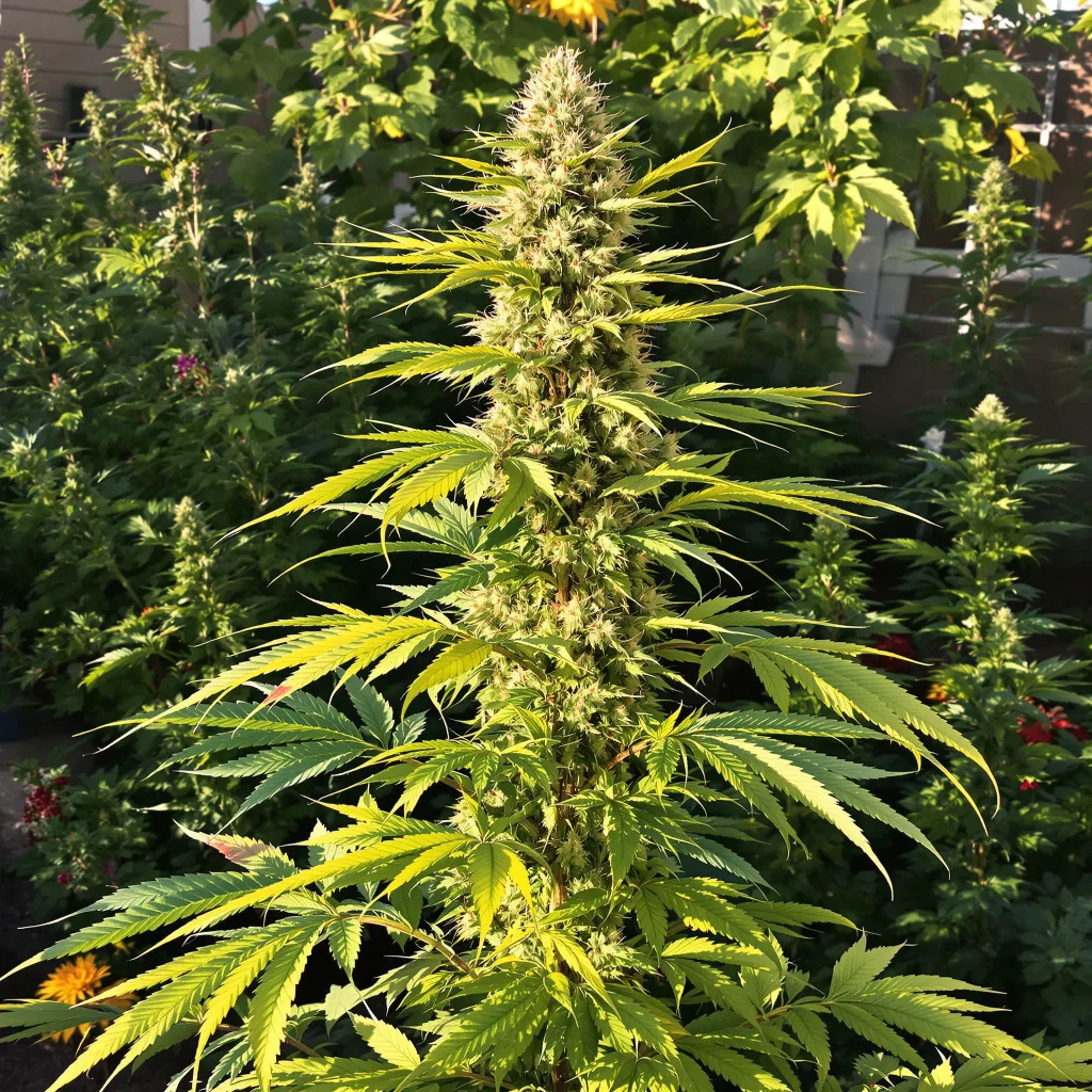 Mac 1 50% indica / 50% sativa — fleur avec trichomes visibles