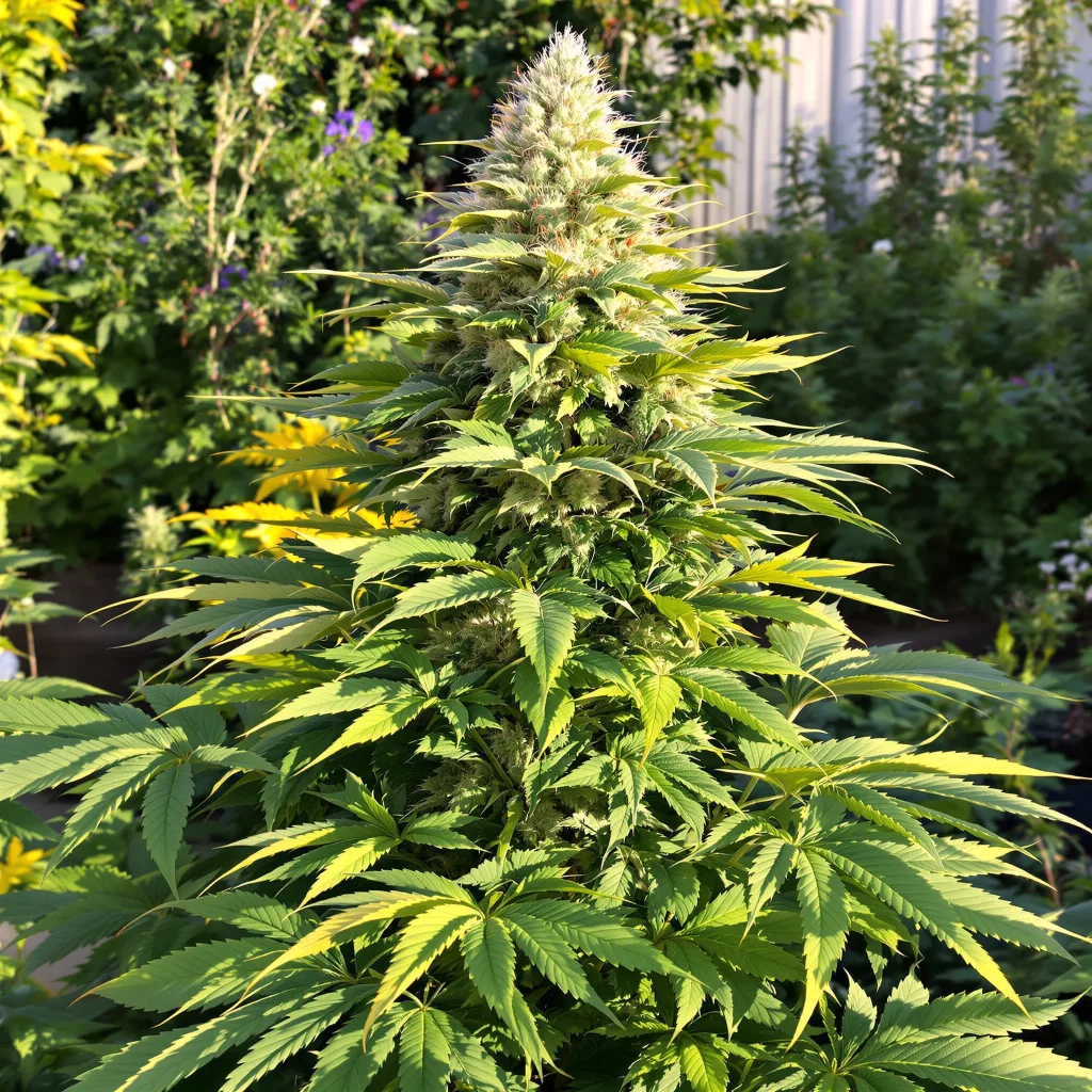 Mad Scientist 86% indica / 14% sativa — fleur avec trichomes visibles