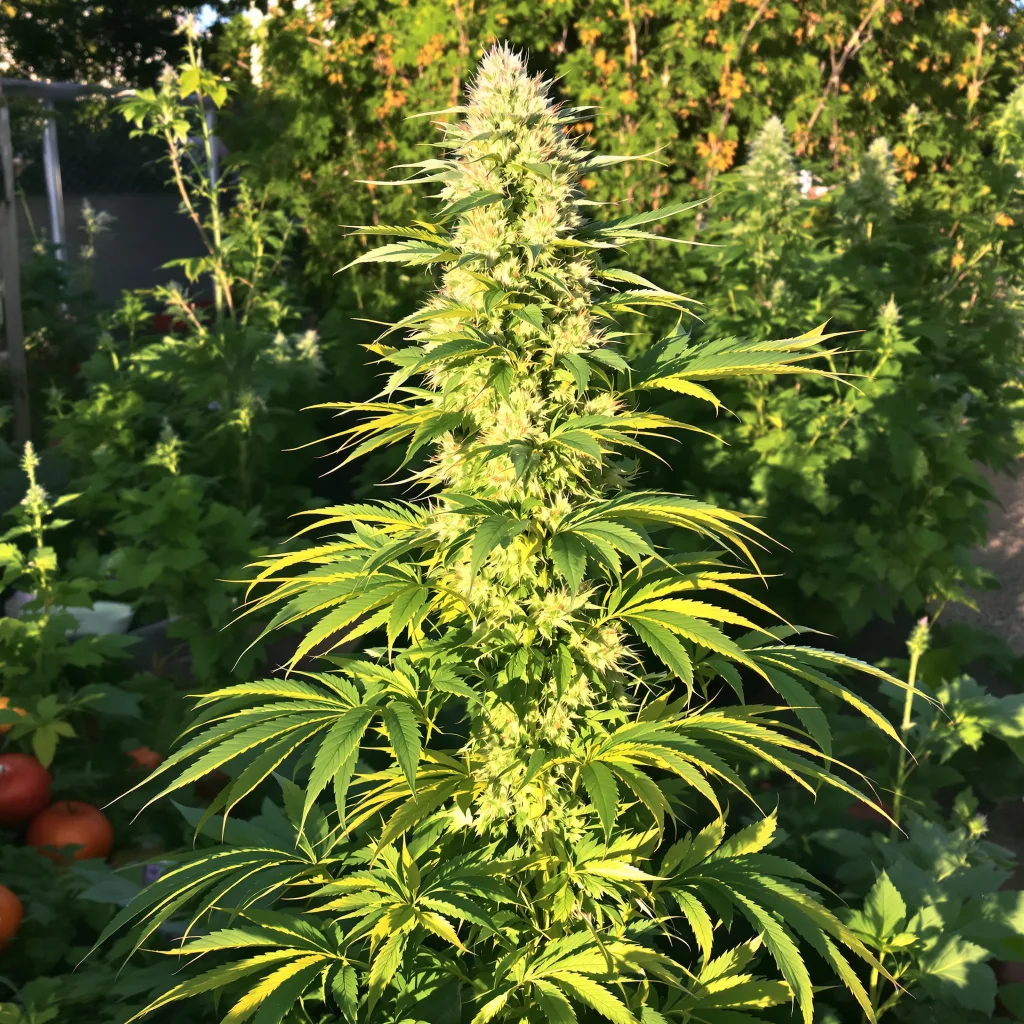 Magnum 49% indica / 51% sativa — fleur avec trichomes visibles