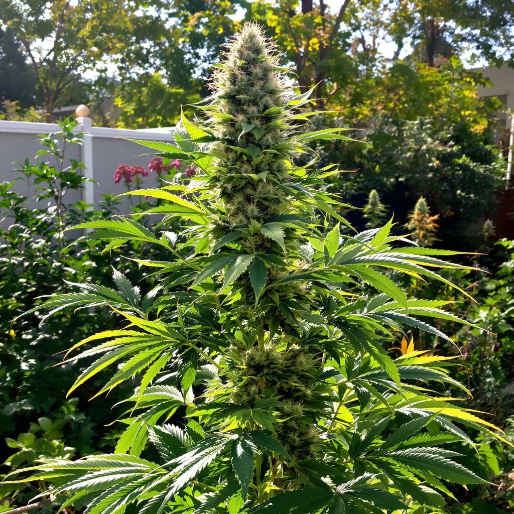 Magnum 49% indica / 51% sativa — fleur avec trichomes visibles