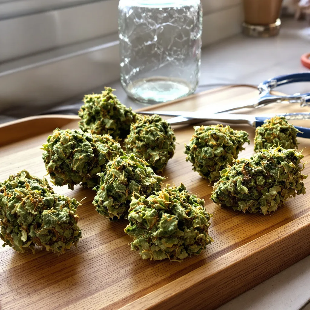 Malawi Gold 11% indica / 89% sativa — fleur avec trichomes visibles