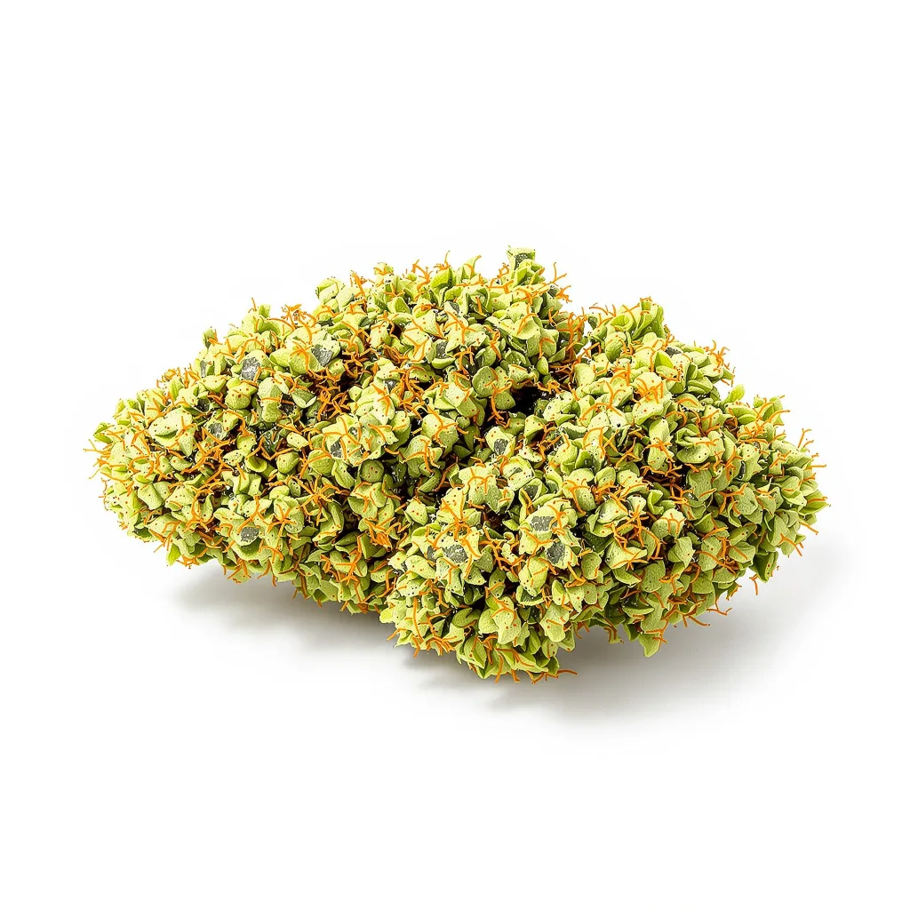 Malawi Gold 11% indica / 89% sativa — fleur avec trichomes visibles