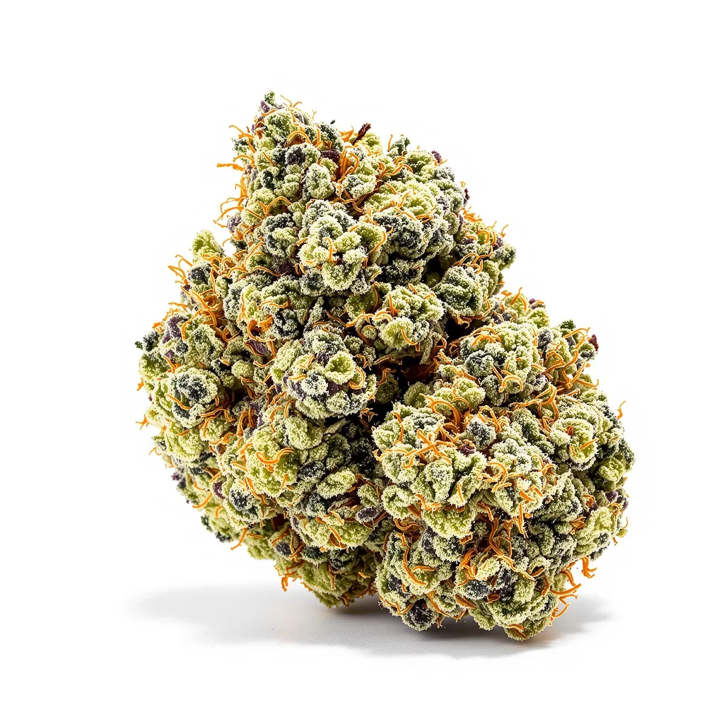 Mandala #1 52% indica / 48% sativa — fleur avec trichomes visibles