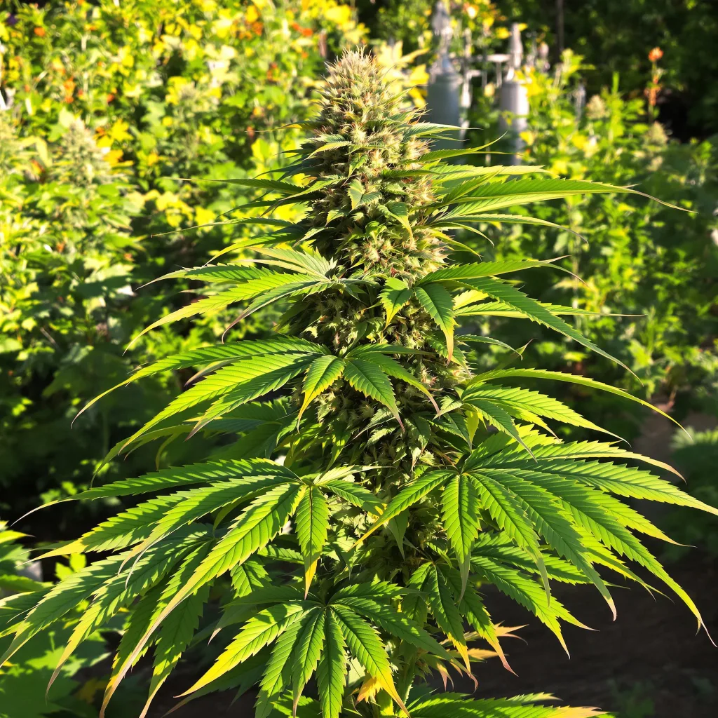 Mango Crack 82% indica / 18% sativa — fleur avec trichomes visibles