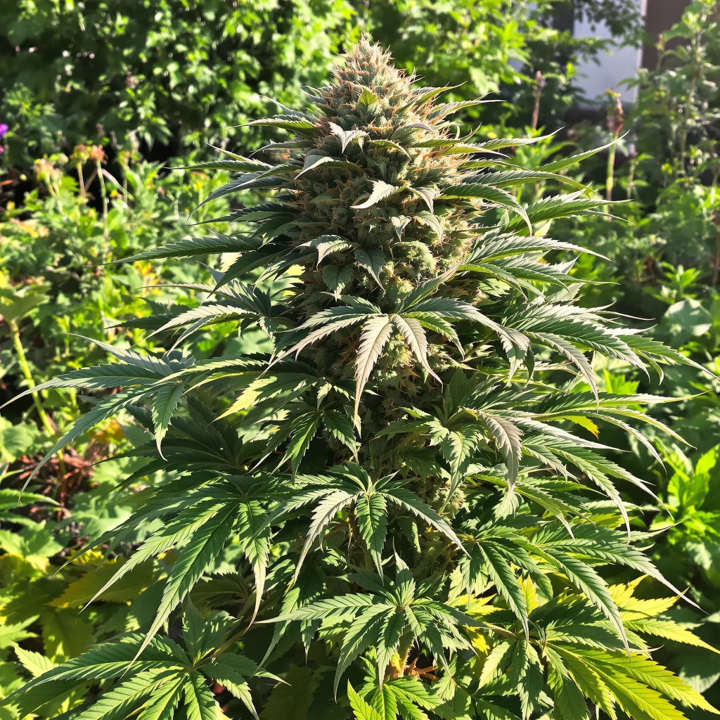 Mango Kush 89% indica / 11% sativa — fleur avec trichomes visibles