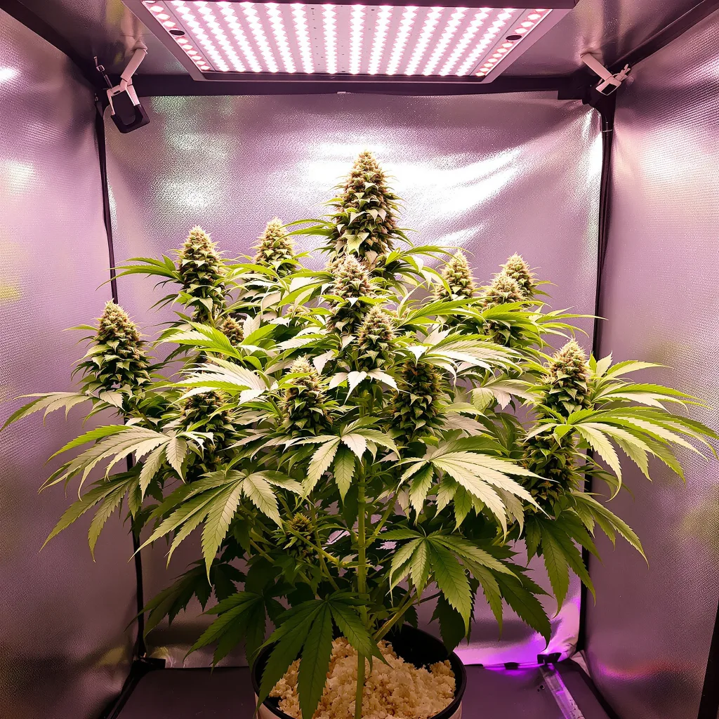 Plante de cannabis Marionberry Kush en floraison — 90-130 cm féminisée