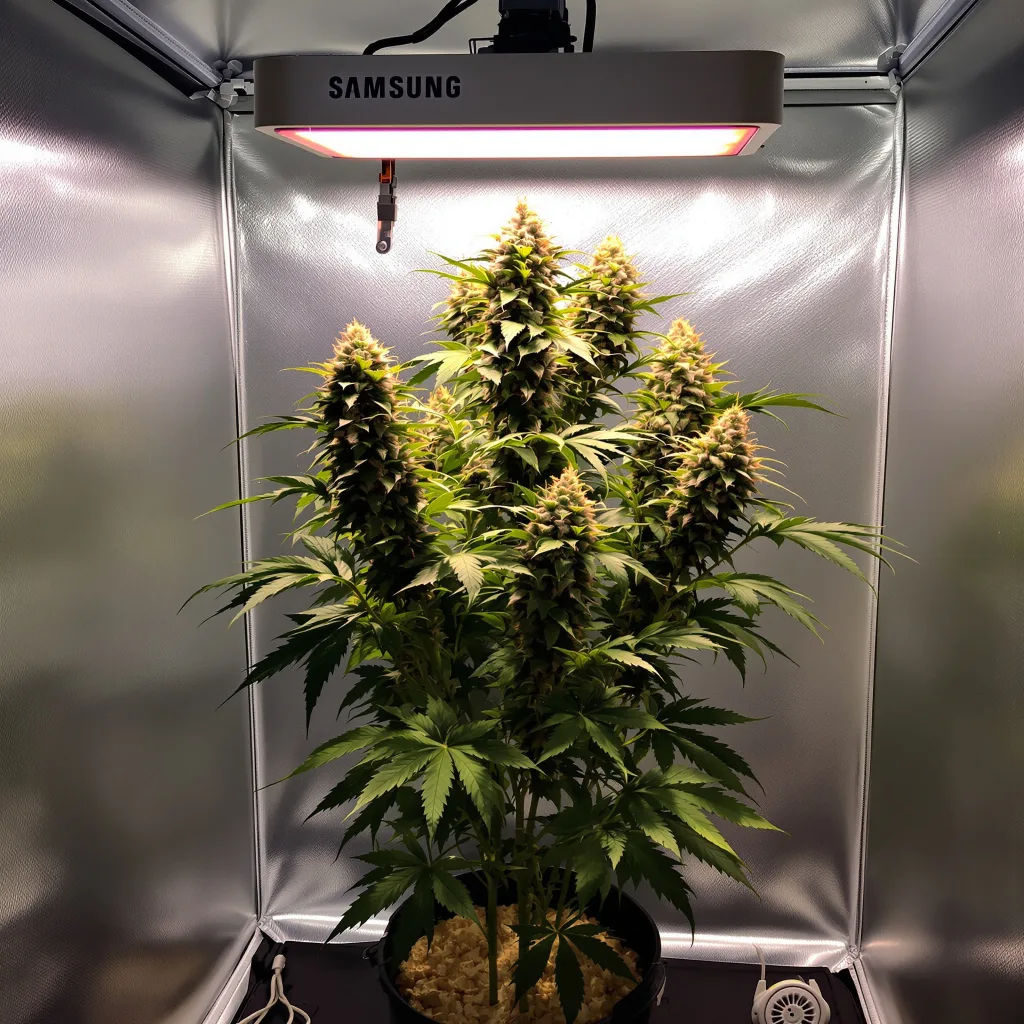 Plante de cannabis Master Bubba en floraison — 60-100 cm autofloraison