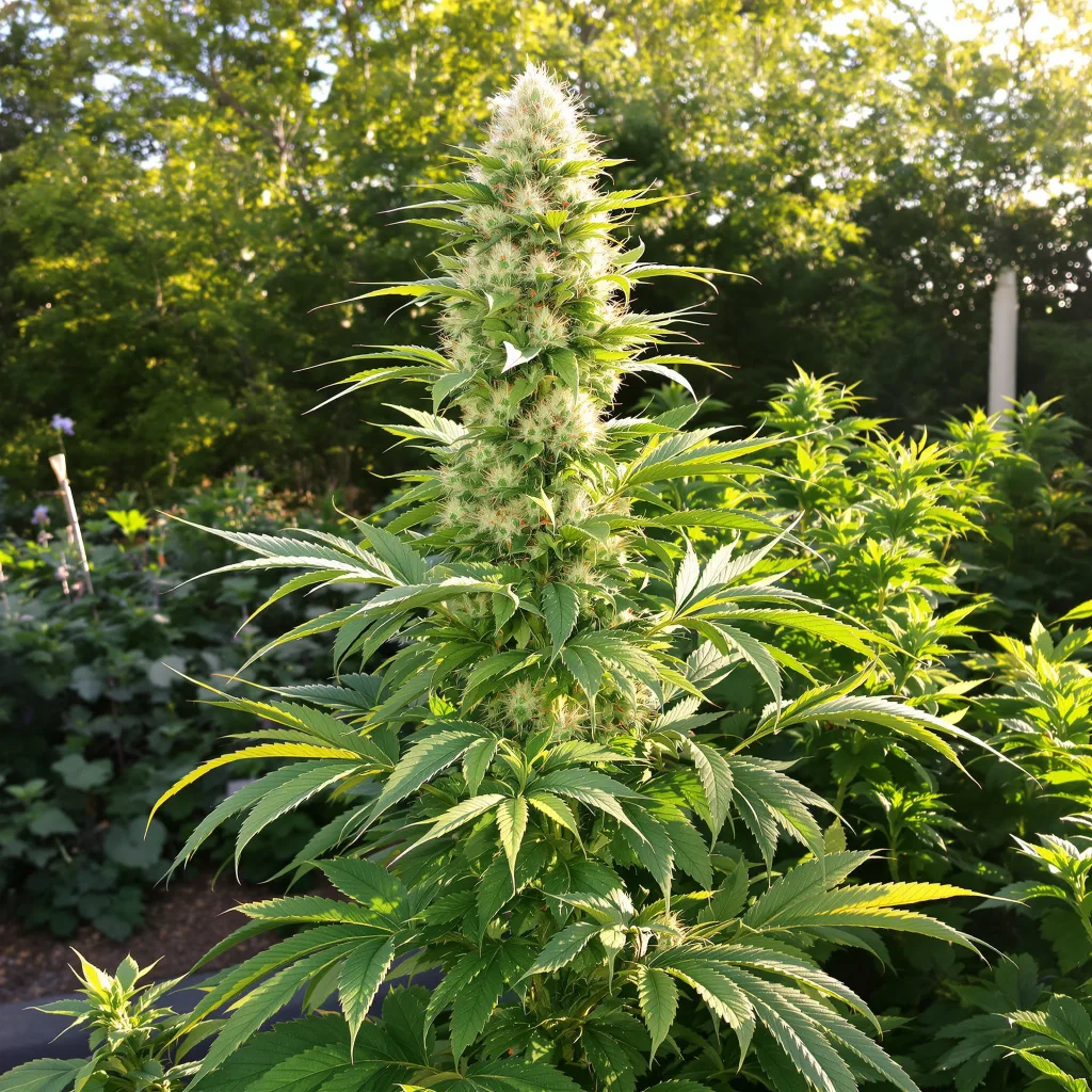 Master Bubba 40% indica / 50% sativa — fleur avec trichomes visibles