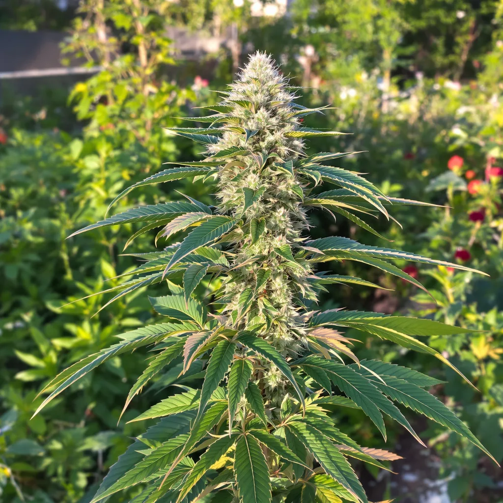 Master Bubba 40% indica / 50% sativa — fleur avec trichomes visibles