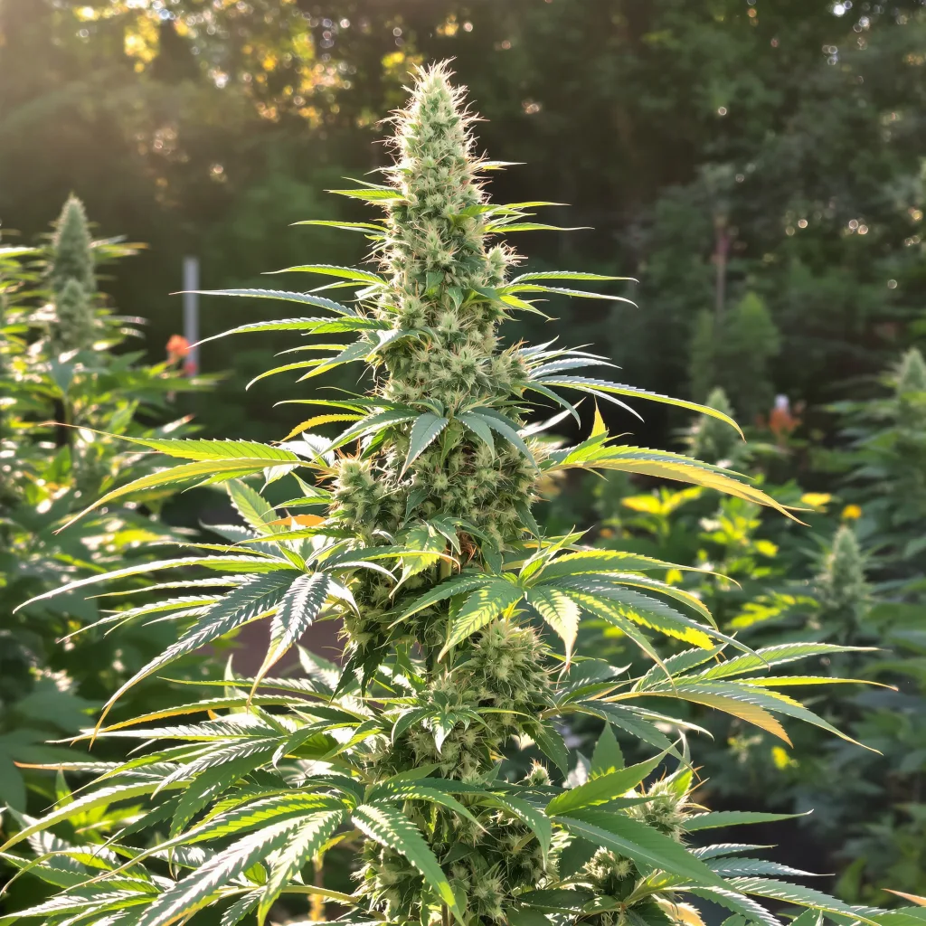 Master Jedi 40% indica / 50% sativa — fleur avec trichomes visibles