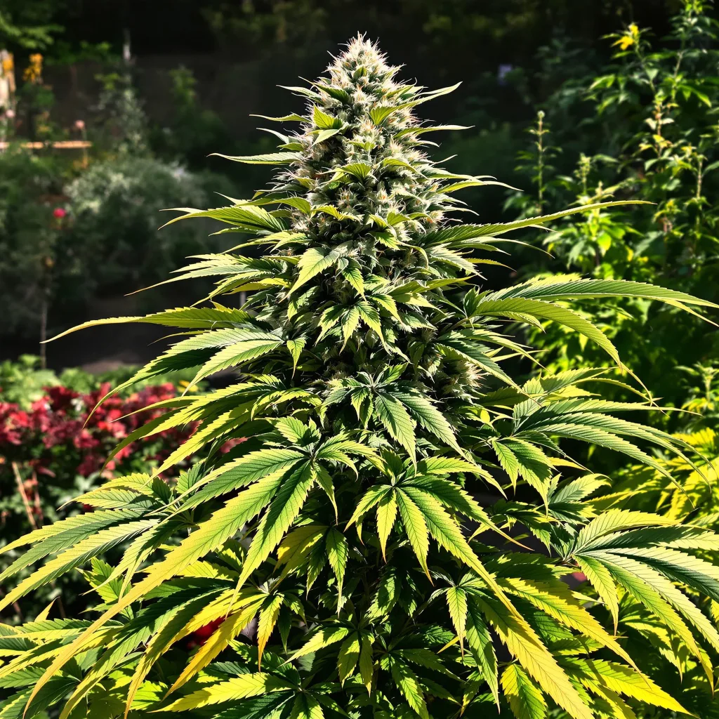 Master Kush 89% indica / 11% sativa — fleur avec trichomes visibles