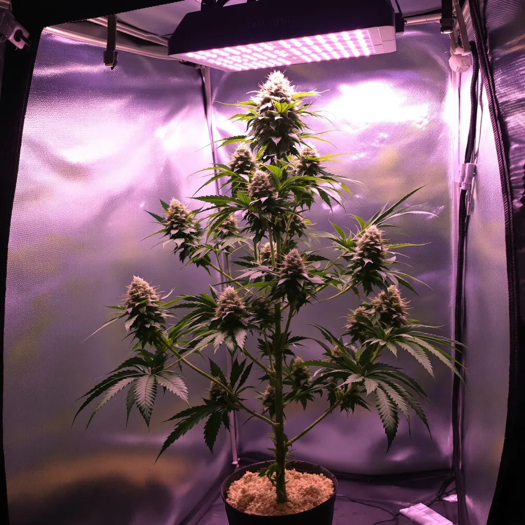 Plante de cannabis Master Yoda en floraison — 60-100 cm autofloraison