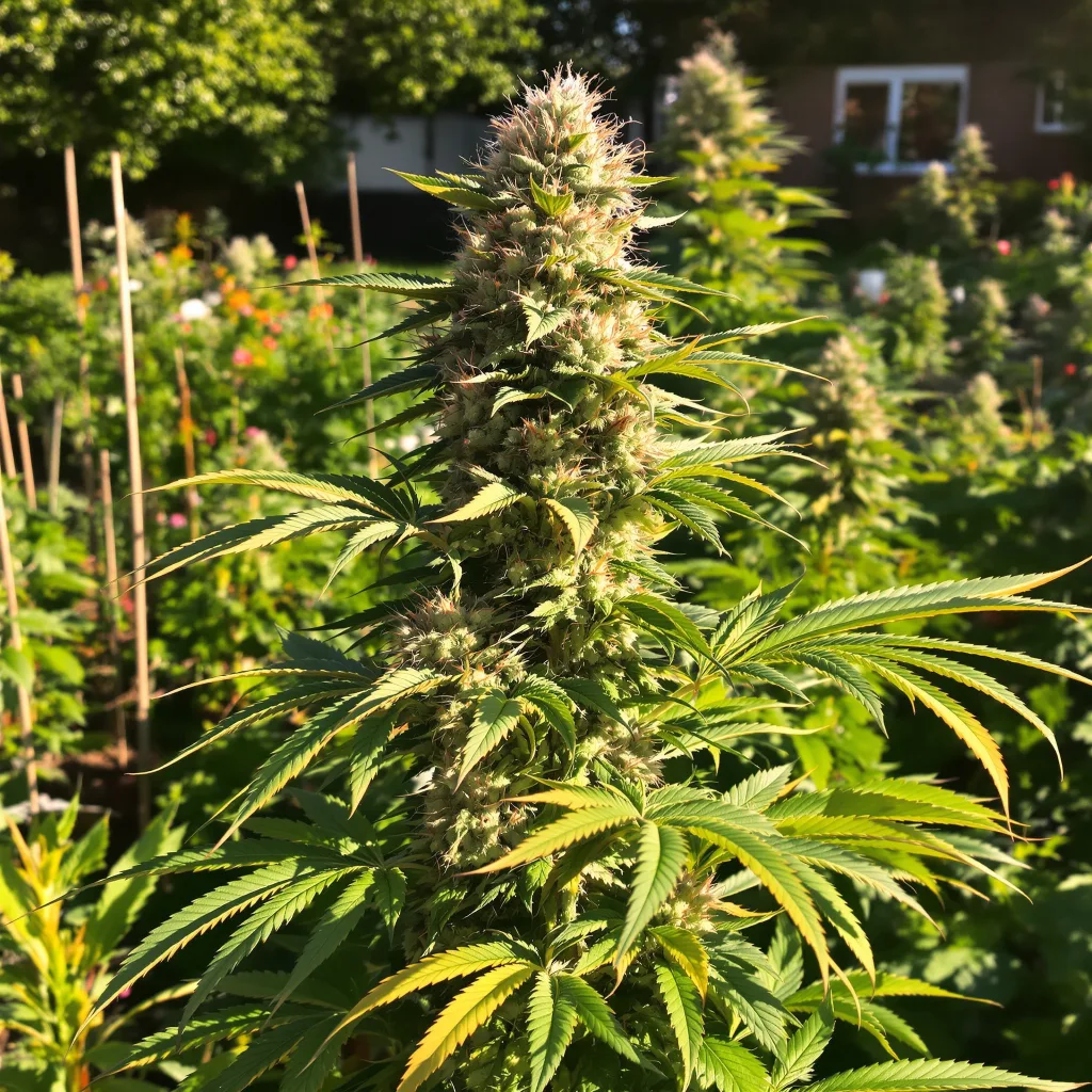 Master Yoda 40% indica / 50% sativa — fleur avec trichomes visibles