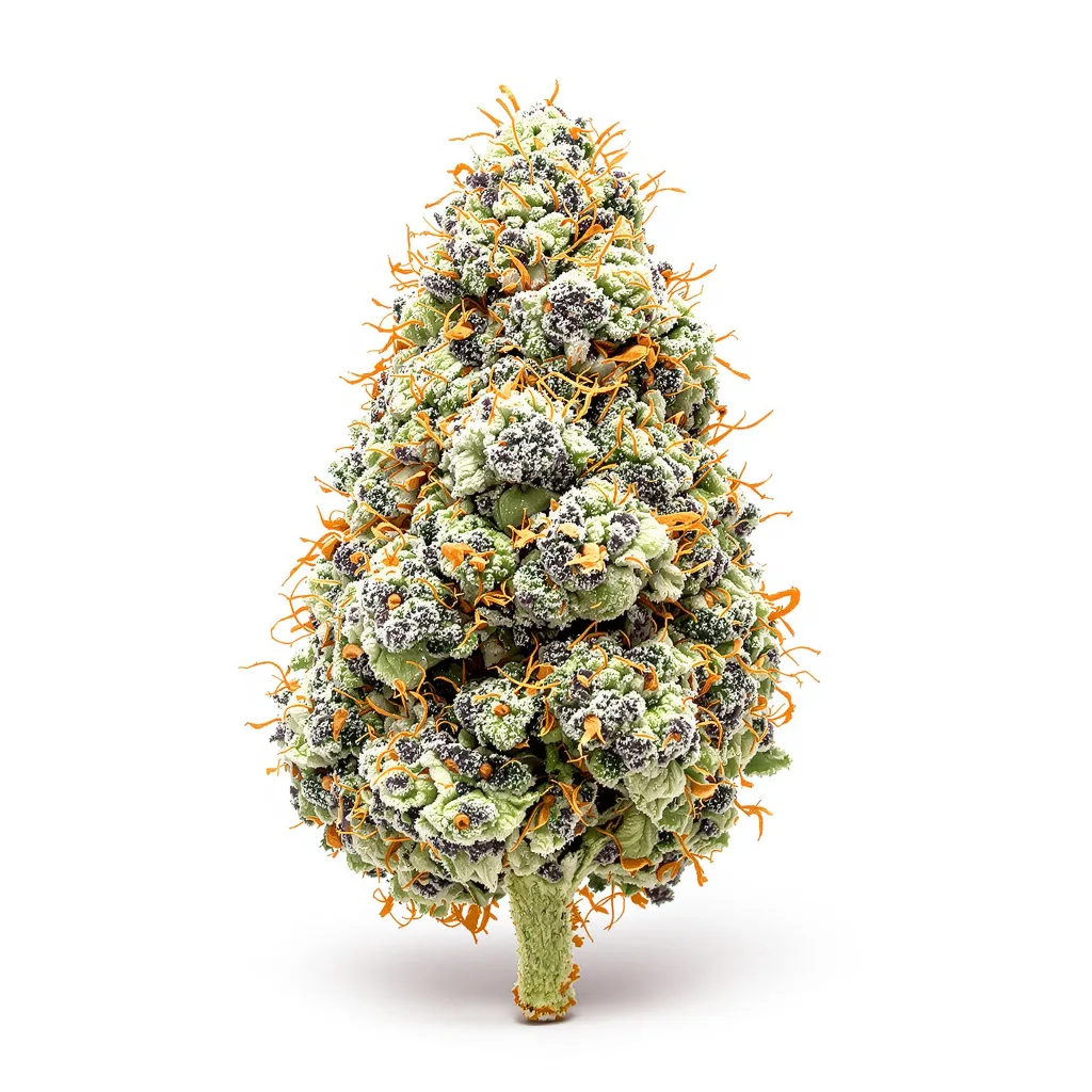 Master Yoda 40% indica / 50% sativa — fleur avec trichomes visibles