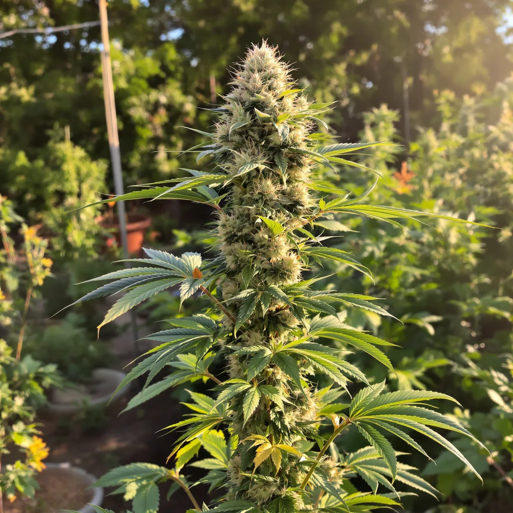 Matanuska Tundra 57% indica / 43% sativa — fleur avec trichomes visibles