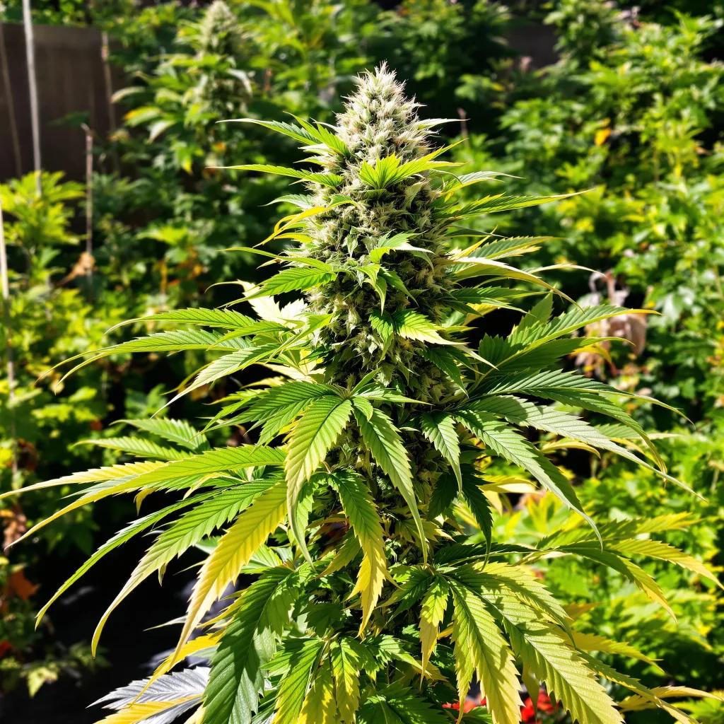 Mataro Blue CBD 54% indica / 46% sativa — fleur avec trichomes visibles