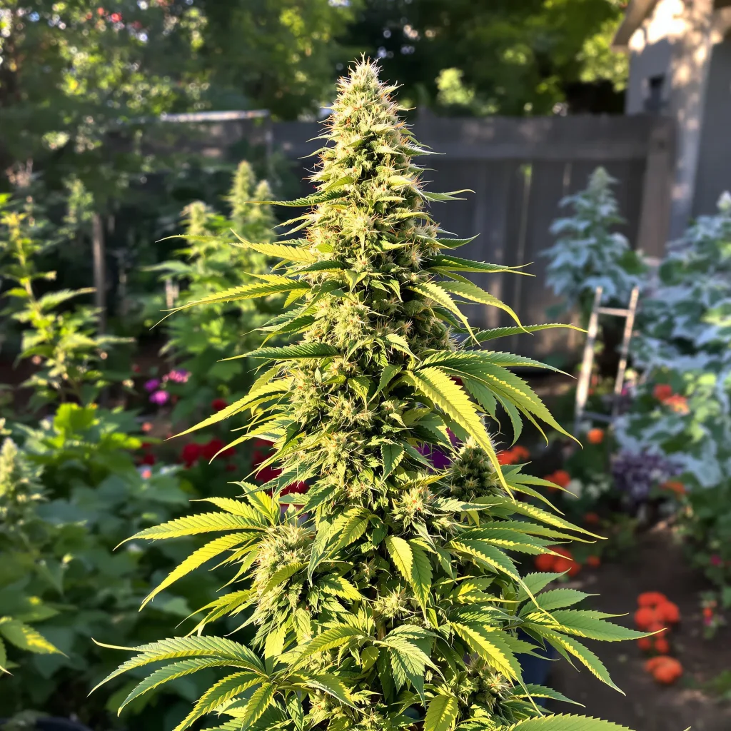Maui Haole 55% indica / 45% sativa — fleur avec trichomes visibles