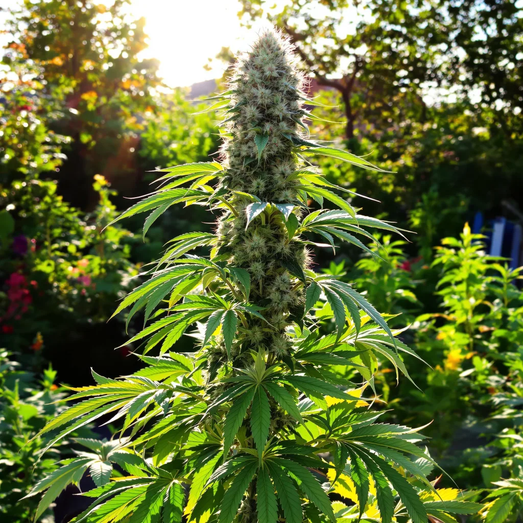 Maui Haole 55% indica / 45% sativa — fleur avec trichomes visibles