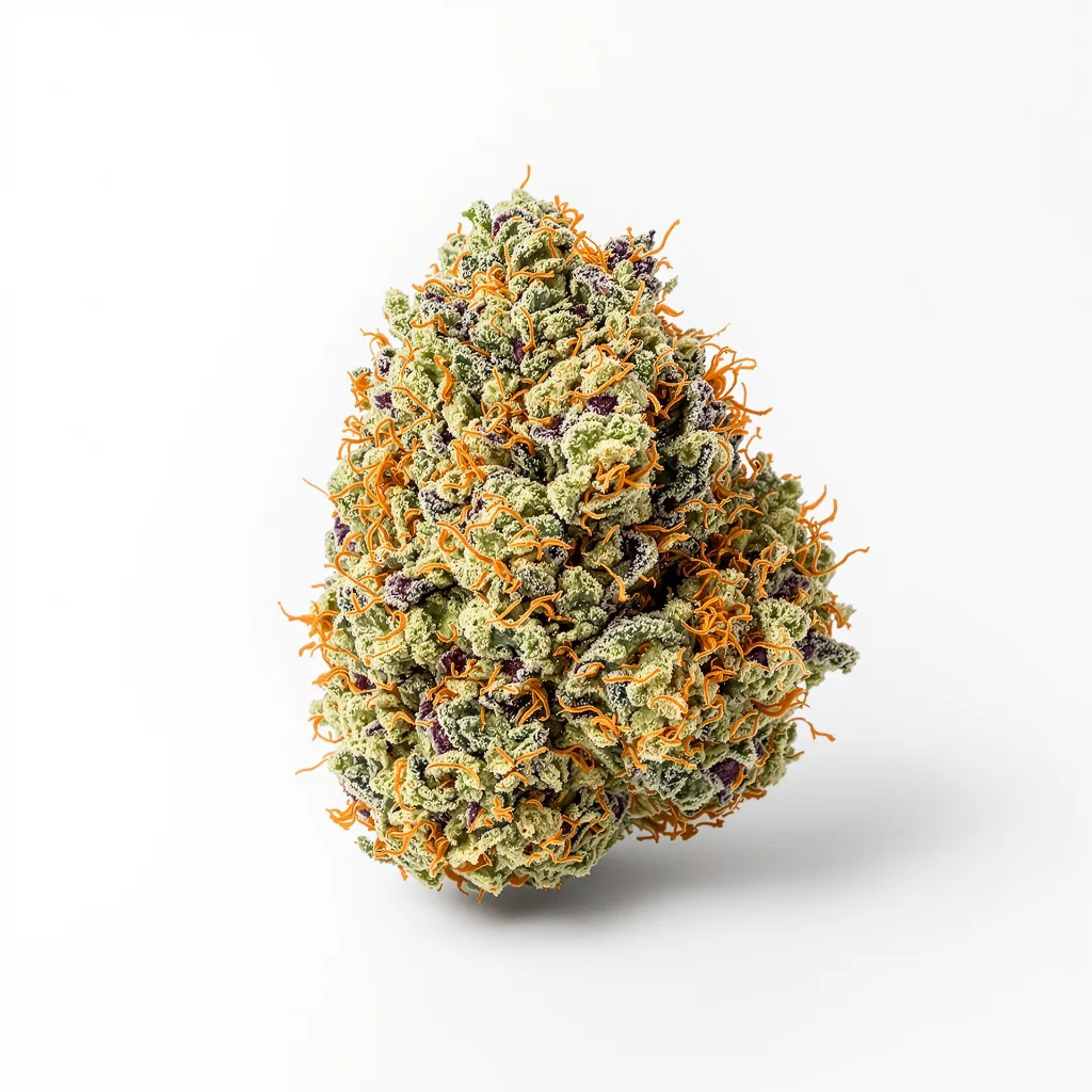 Maui Haole 55% indica / 45% sativa — fleur avec trichomes visibles