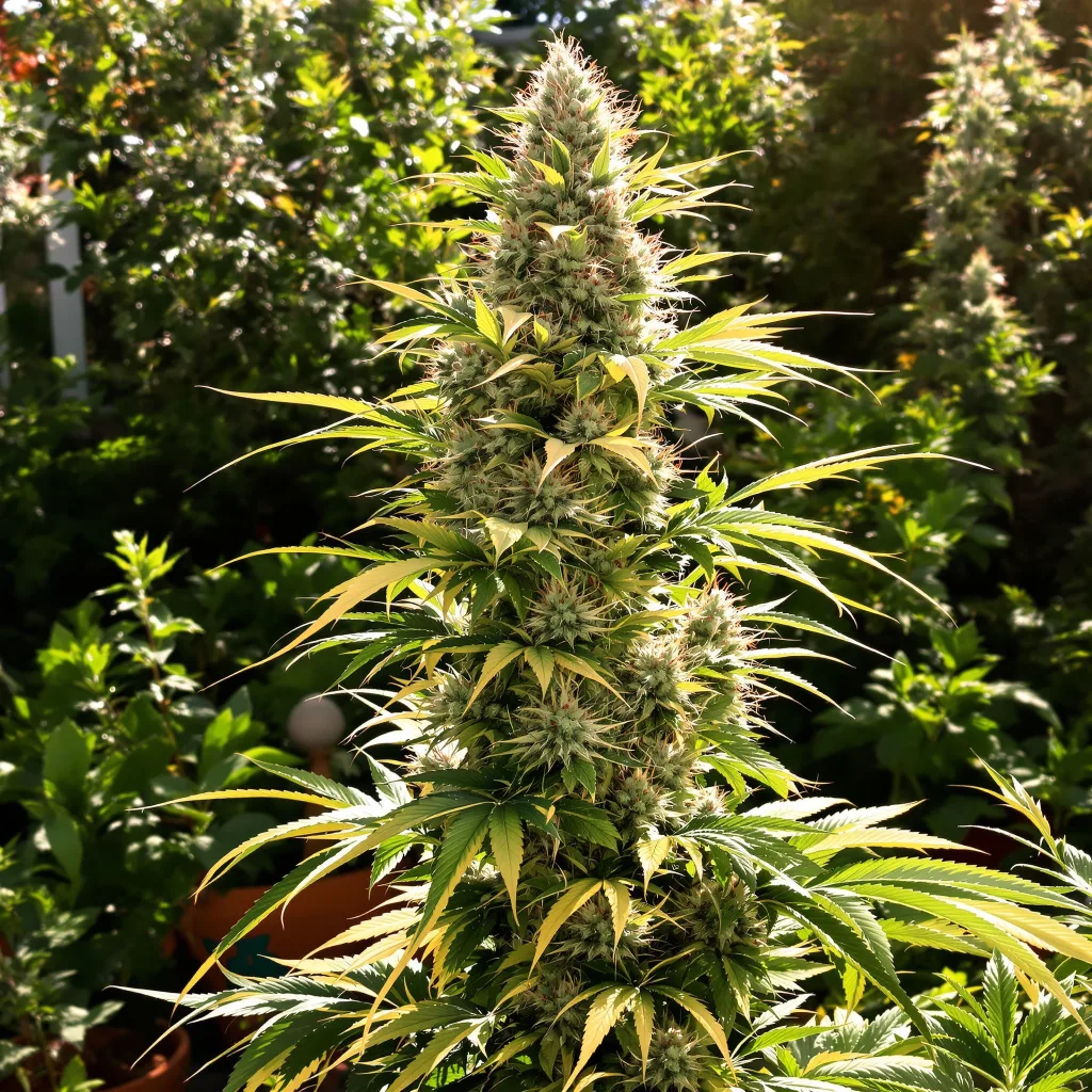 Maui Pineapple Chunk 41% indica / 59% sativa — fleur avec trichomes visibles