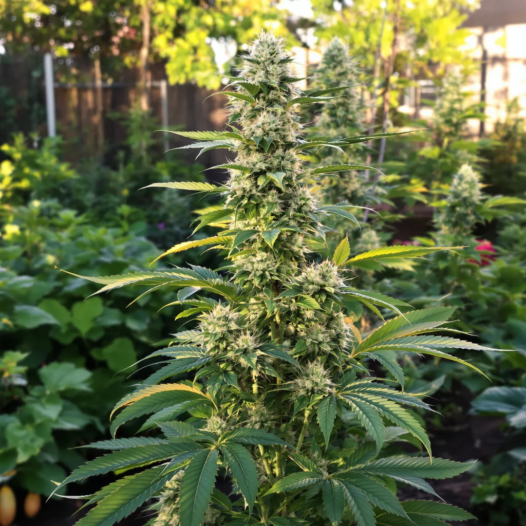 Maxi Gom 54% indica / 46% sativa — fleur avec trichomes visibles
