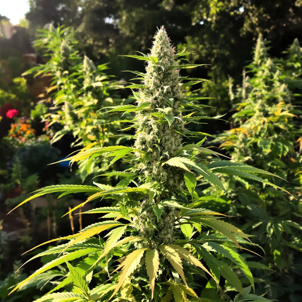 Maxi Gom 54% indica / 46% sativa — fleur avec trichomes visibles