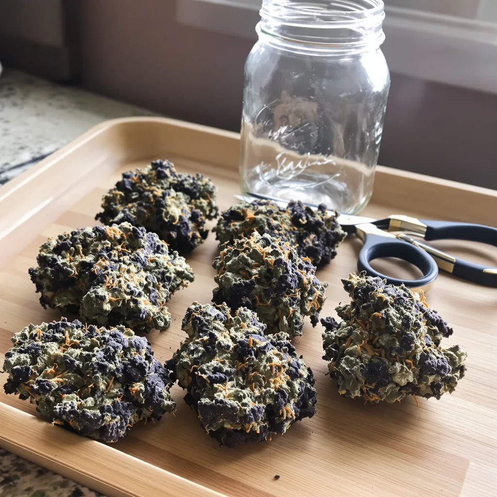 Mazar I Sharif 80% indica / 20% sativa — fleur avec trichomes visibles