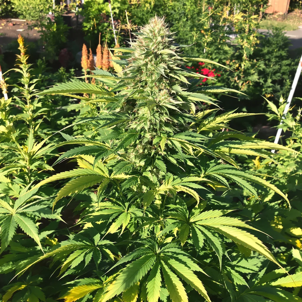 Meat Breath 83% indica / 17% sativa — fleur avec trichomes visibles