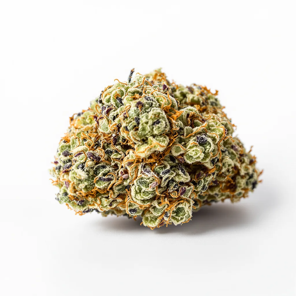 Medibud 60% indica / 40% sativa — fleur avec trichomes visibles