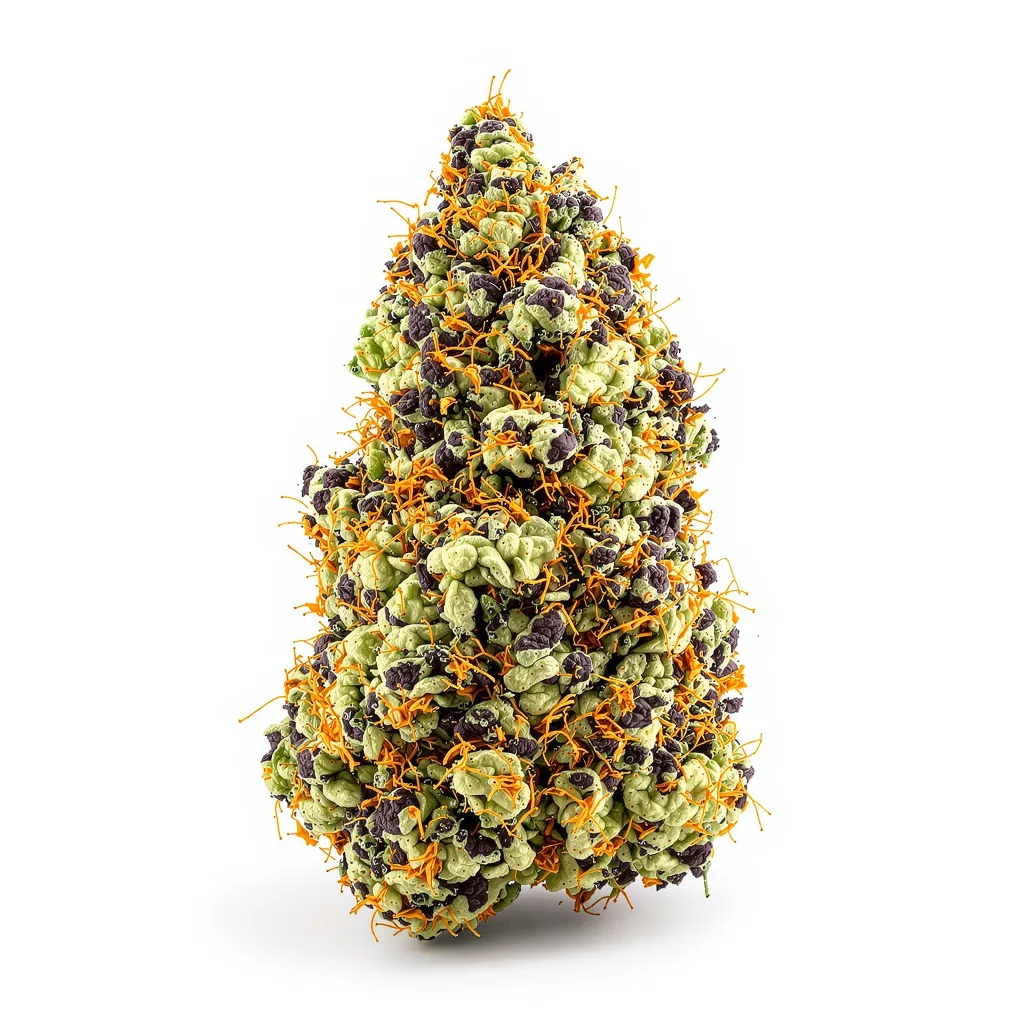 Medicine Man 80% indica / 20% sativa — fleur avec trichomes visibles