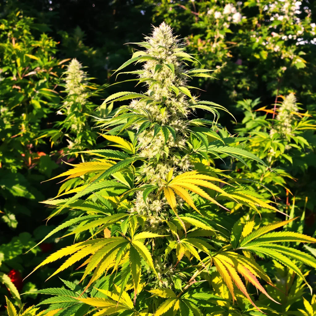 Melonade 17% indica / 83% sativa — fleur avec trichomes visibles