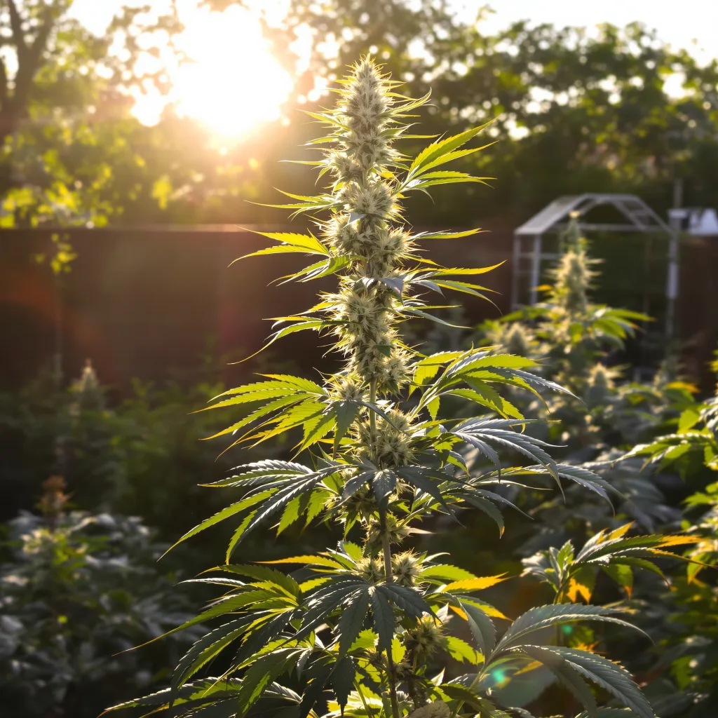 Melting Pot 13% indica / 87% sativa — fleur avec trichomes visibles