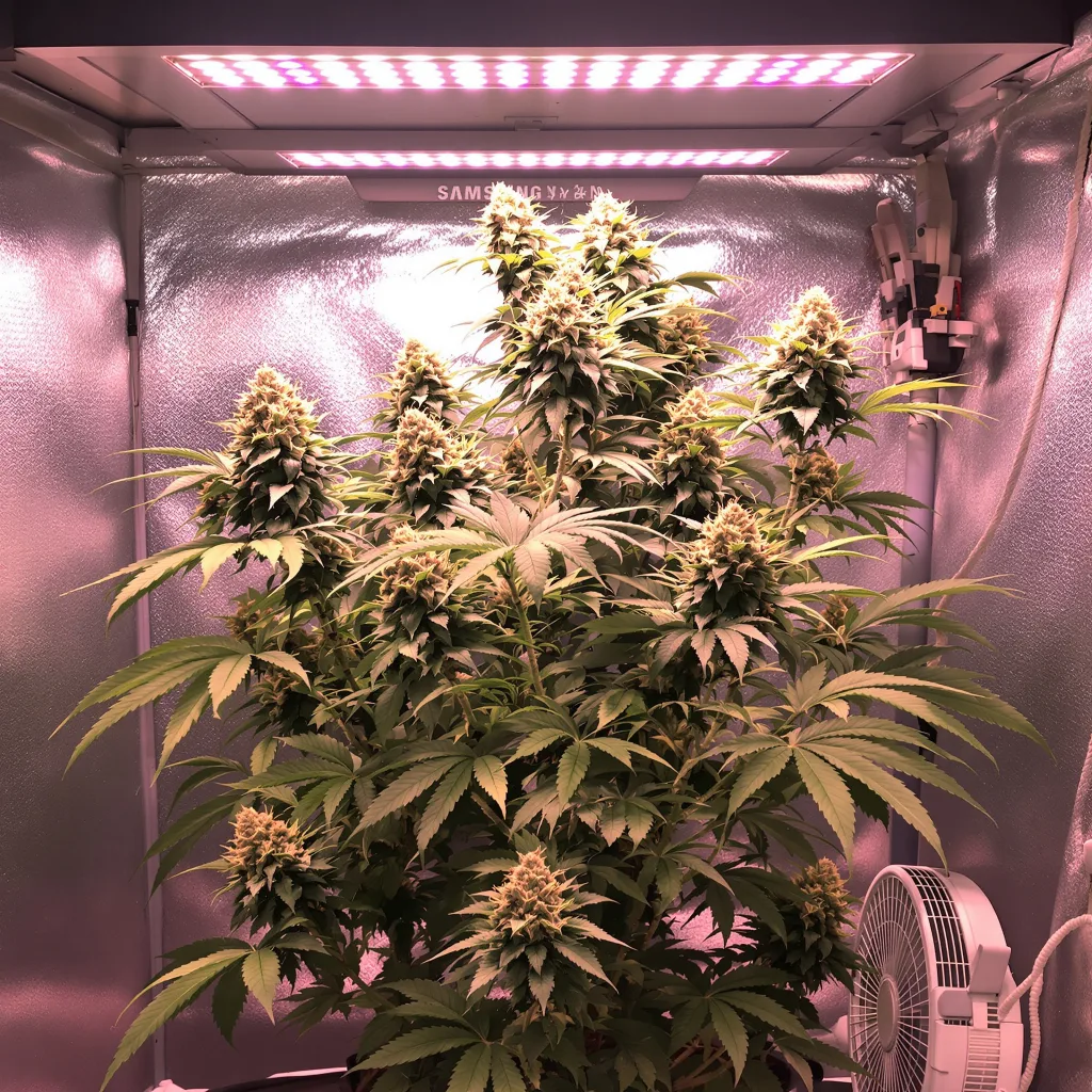 Plante de cannabis Mendo Breath en floraison — 120-180 cm féminisée