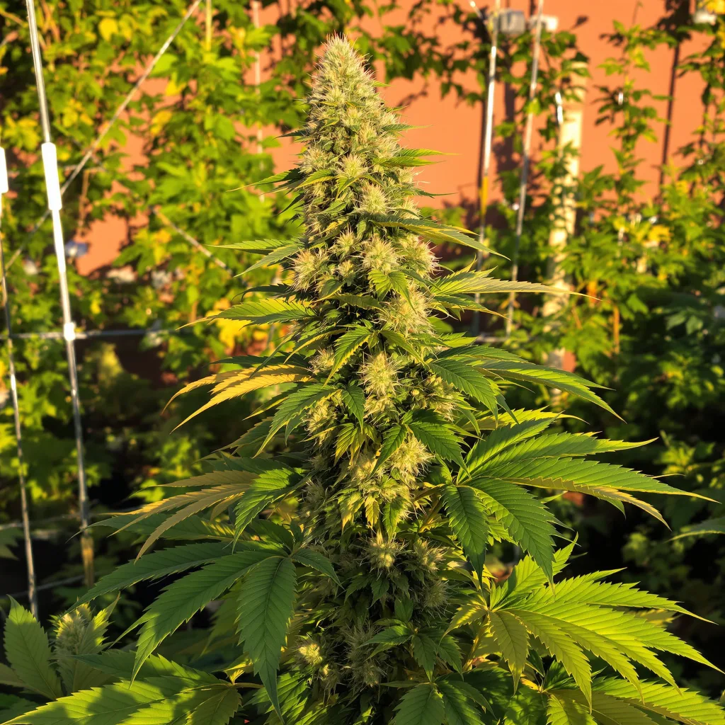 Merlot OG 35% indica / 65% sativa — fleur avec trichomes visibles