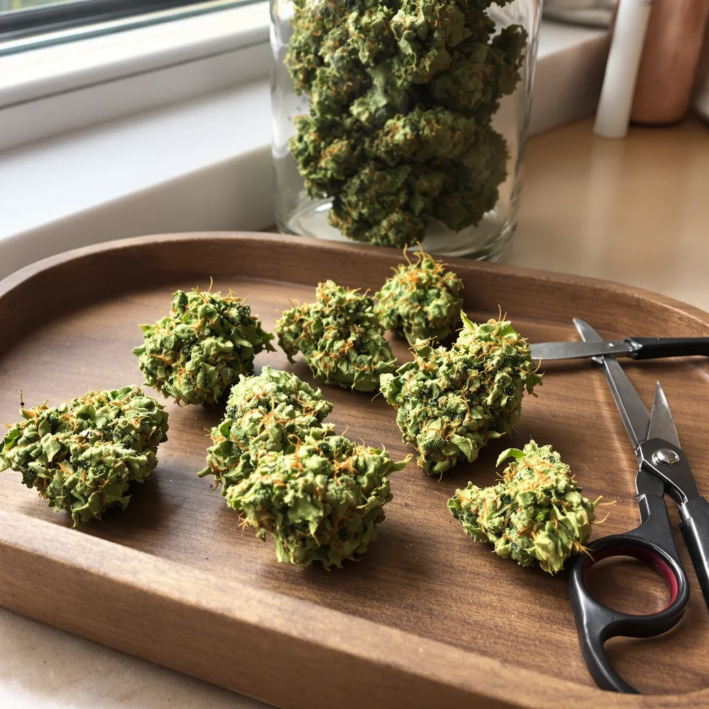 Mexican Haze 15% indica / 85% sativa — fleur avec trichomes visibles