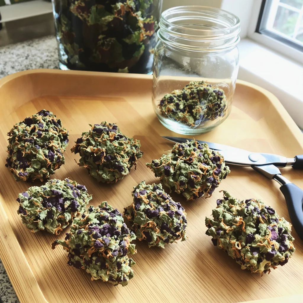 Milky Way 78% indica / 22% sativa — fleur avec trichomes visibles